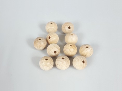 Bolas de madera Ø20 mm. c/T.P. 4,5mm. Ref. 100-20T45