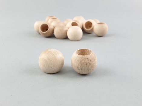Bolas de madera Ø25 mm. c/T.D15x12 mm.