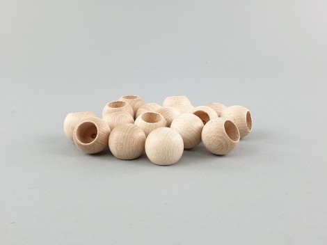 Wooden ball Ø25 mm. w/T.15x10mm.