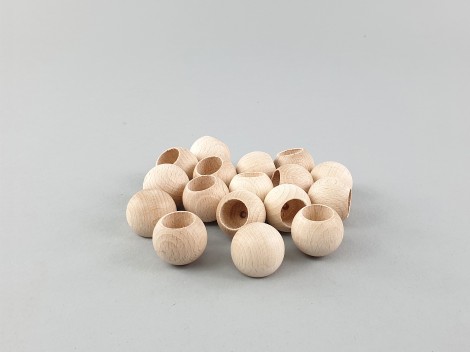 Wooden ball Ø25 mm. w/T.15x10mm.