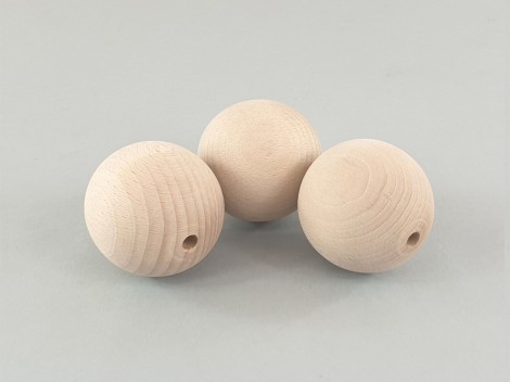 Bolas de madera Ø65 mm. c/T.8x15 mm.