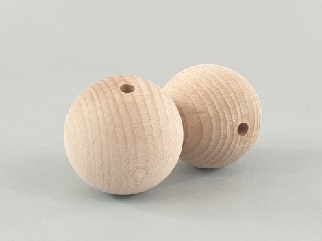 Bola de madera Ø65 mm. c/T.8x15 mm. Ref.65T8x15