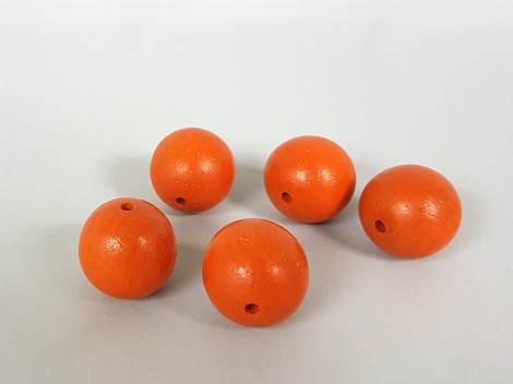 Bolas de madera de colores Ø20 mm. c/T.P. 3 mm. Ref.101