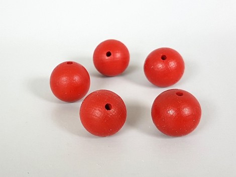 Bolas de madera de colores Ø20 mm. c/T.P. 3 mm. Ref.101