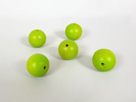 Bolas de madera de colores Ø20 mm. c/T.P. 3 mm. Ref.101