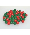 Wood wood balls Ø16 mm. green and red / 100 pcs.