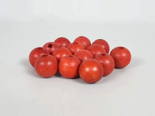 Red Ball Ø 25 mm. c / drill p. 6 mm. / 100 pcs.