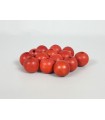 Red wooden balls Ø25 mm. c/T.P 6mm. / 100 units