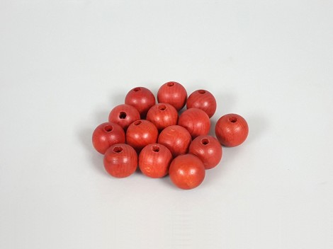 Red Ball Ø 25 mm. c / drill p. 6 mm. / 100 pcs.
