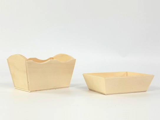 Mini shaped wooden trays 2 models Ref.P00CE01
