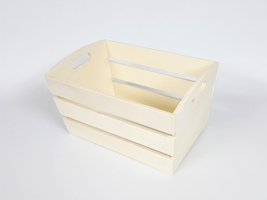 Caja Cesta de madera inclinada 35x24x20 cm. Ref.P00CZ35