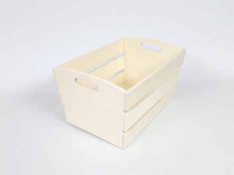 Inclined wooden basket box 35x24x20 cm. Ref.P00CZ35