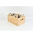 Tray Pine wood box 30x20x14.5 cm. with handles Ref.PC94P
