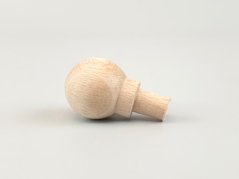 Tirador bola haya Ø2 cm. c/espiga Ref.2