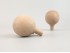 Beech ball handle Ø5 cm. with spike Ref.5