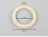 Wooden curtain ring with eyelet Ø6.5 cm. Ref.476C