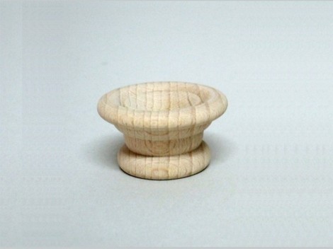 Beech hollowed handle Ø3 cm. with nut Ref.9