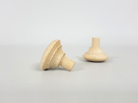 Small mushroom handle in beech Ø3 with spike Ref.11