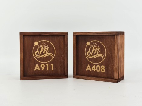Aged wooden box 2 measures with Frame sliding lid Ref.P00C01C