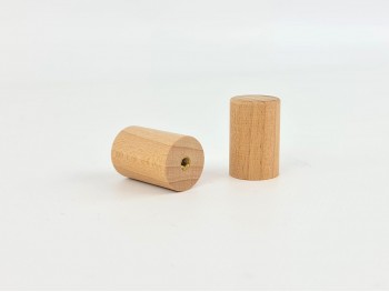 Beech cylinder handle Ø2 cm. with nut Ref.19