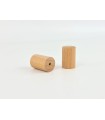 Beech cylinder handle Ø2 cm. with nut Ref.19