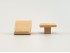 Square pine knob handle with 4 cm recess. Ref.20