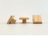 Square pine knob handle with 4 cm recess. Ref.20