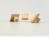 Square pine knob handle with 4 cm recess. Ref.20