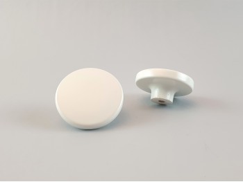 White round handle Ø5 cm. with nut Ref.25