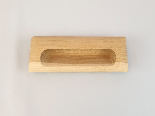 Classic round inlay handle 11 cm. oak Ref. 77R