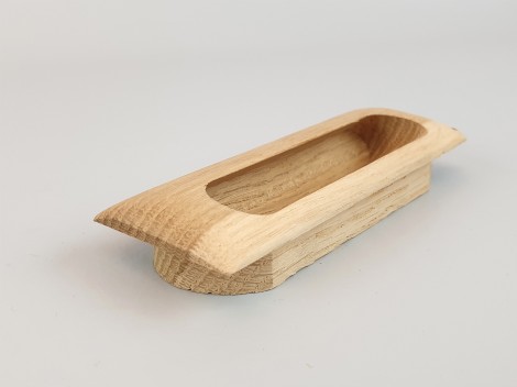 Classic round inlay handle 11 cm. oak Ref. 77R