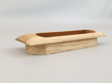 Classic round inlay handle 11 cm. oak Ref. 77R