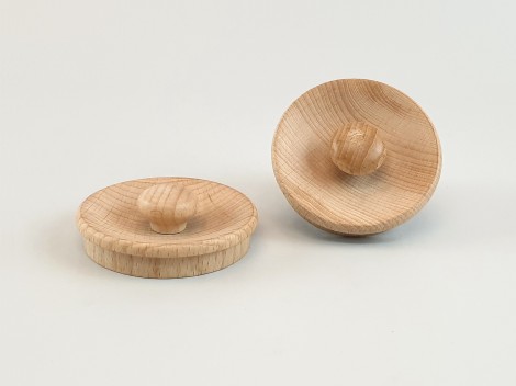 Tirador embutido redondo tapa de haya Ø Ref.80