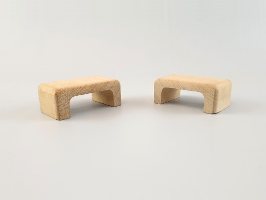 Rectangular beech handle handle 7 cm. Ref.H10