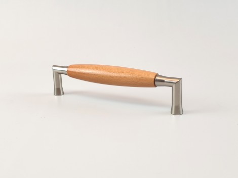 Wood and metal handle handle 14 cm. with 2 nuts Ref.H60A