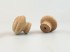 Beech and oak knob handle Ø4 cm. with nut Ref.14