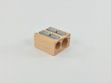 Double wooden pencil sharpener Ref.OP431645