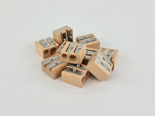 Double wooden pencil sharpener Ref.OP431645