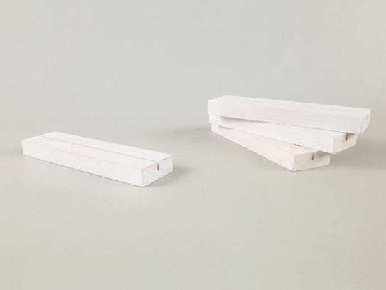 Taco wood White 15x4x1,5 cm. Ref.P1012