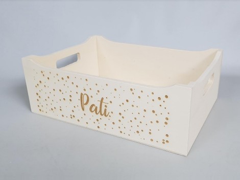 Caja Bandeja de madera 30x22x11 cm. para productos BB Ref.P00TB01