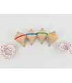 Wooden spinning top with colored ring Ref.CCTM4002