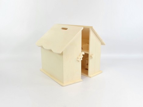 Wooden dollhouse with furniture Ref.AR15702