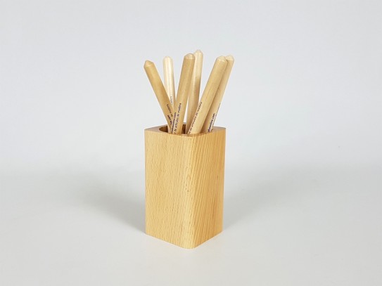 Square wooden pencil holder Ref. CCJC61