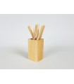 Portalápices de madera cuadrado Ref.CCJC61