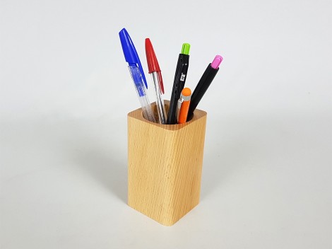 Portalápices de madera cuadrado Ref.CCJC61