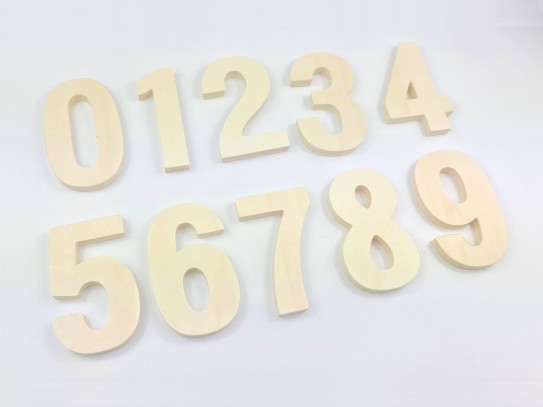 Wooden Numbers 10 cm. Ref.P1341EN