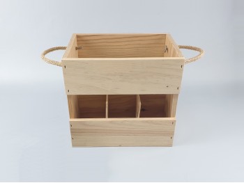 Box for 6 beers with 2 rope handles Ref.6cerv