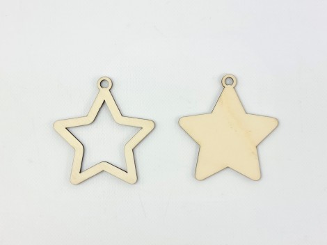 Estrella adorno de Navidad de madera Ref.H3735