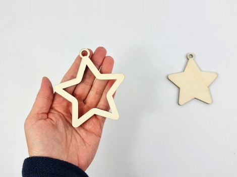 Estrella adorno de Navidad de madera Ref.H3735