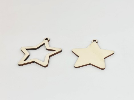 Estrella adorno de Navidad de madera Ref.H3735